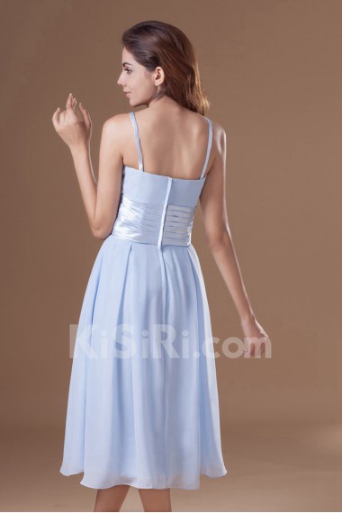 Chiffon Straps Knee Length Dress