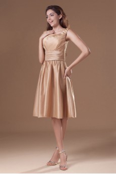 Taffeta Scoop Knee Length Dress