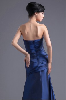 Taffeta Strapless A Line Dress with Directionally Ruched Bodice