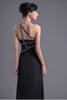 Chiffon Asymmetrical Sheath Ankle-Length Dress with Sequins