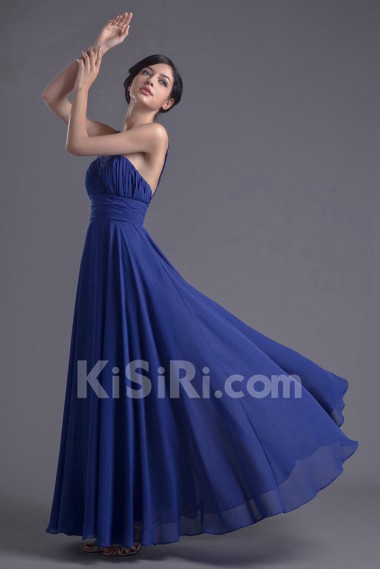 Chiffon Jewel A Line Dress with Sash