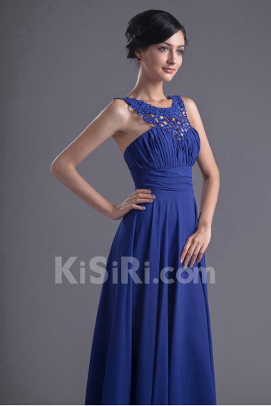 Chiffon Jewel A Line Dress with Sash