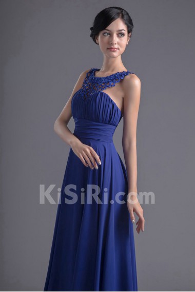 Chiffon Jewel A Line Dress with Sash