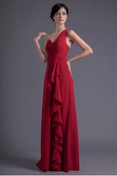 Chiffon Asymmetrical Column Dress