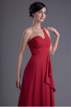 Chiffon Asymmetrical Column Dress