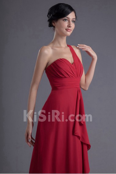 Chiffon Asymmetrical Column Dress