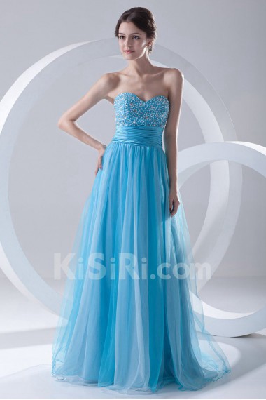 Chiffon and Net Sweetheart Dress