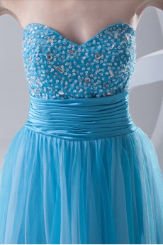 Chiffon and Net Sweetheart Dress