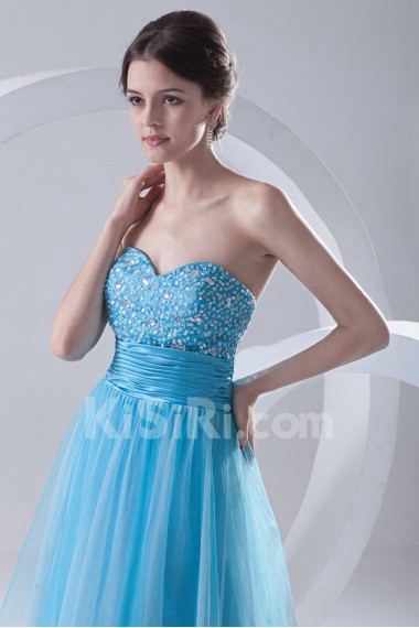 Chiffon and Net Sweetheart Dress