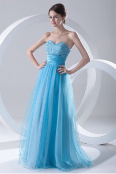 Chiffon and Net Sweetheart Dress