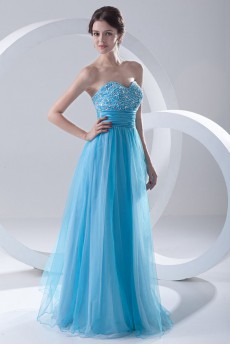 Chiffon and Net Sweetheart Dress