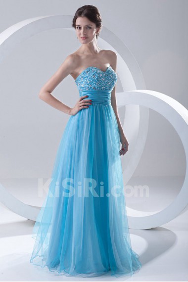 Chiffon and Net Sweetheart Dress