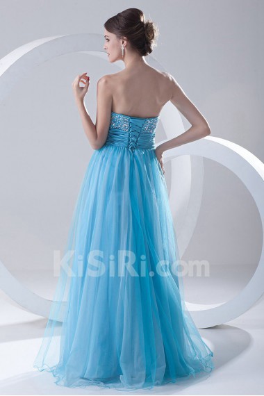 Chiffon and Net Sweetheart Dress