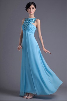 Chiffon Jewel Column Dress