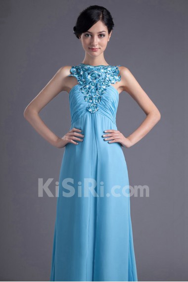 Chiffon Jewel Column Dress