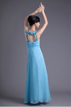 Chiffon Jewel Column Dress