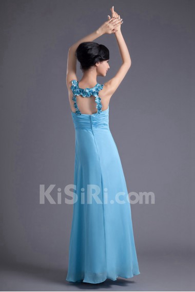 Chiffon Jewel Column Dress