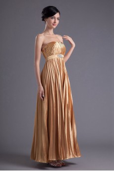 Satin Strapless Empire Dress