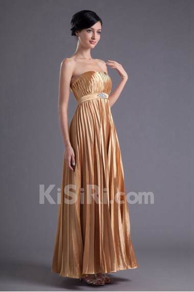 Satin Strapless Empire Dress