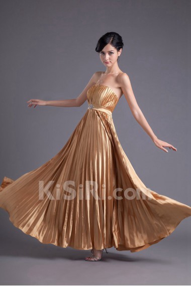 Satin Strapless Empire Dress