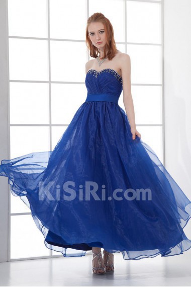 Organza Sweetheart A Line Dress with Sash