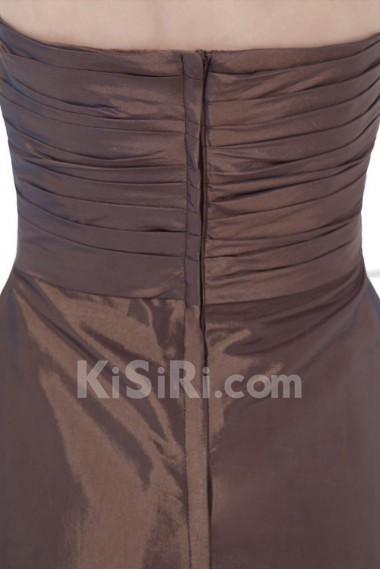 Taffeta Strapless Sheath Bow Dress