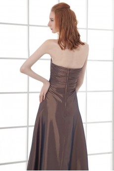 Taffeta Strapless Sheath Bow Dress