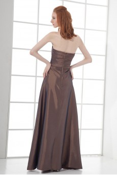 Taffeta Strapless Sheath Bow Dress