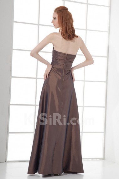 Taffeta Strapless Sheath Bow Dress