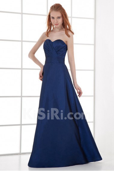 Taffeta Sweetheart A Line Dress with Sash