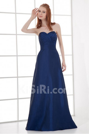 Taffeta Sweetheart A Line Dress with Sash