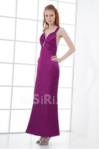 Satin Sweetheart Sheath Dress with Sequins