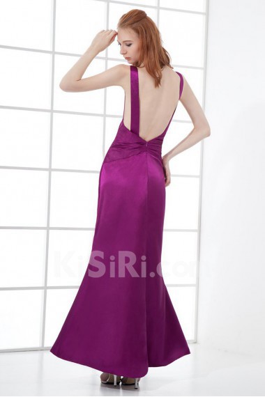 Satin Sweetheart Sheath Dress with Sequins