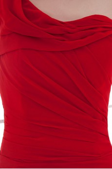 Chiffon One Shoulder Column Dress