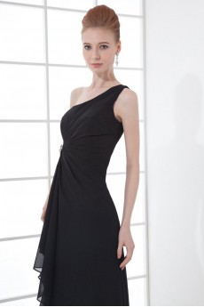 Chiffon Asymmetrical Sheath Dress