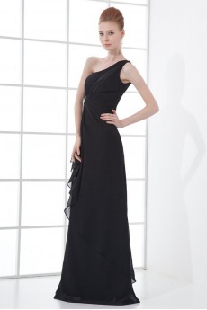 Chiffon Asymmetrical Sheath Dress