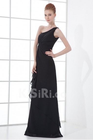 Chiffon Asymmetrical Sheath Dress