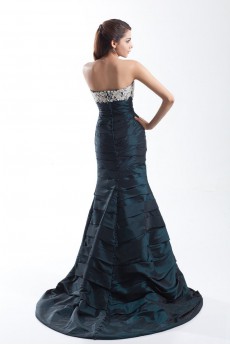 Taffeta Sweetheart Mermaid Dress with Embroidery