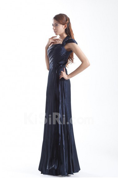 Satin One Shoulder Column Dress