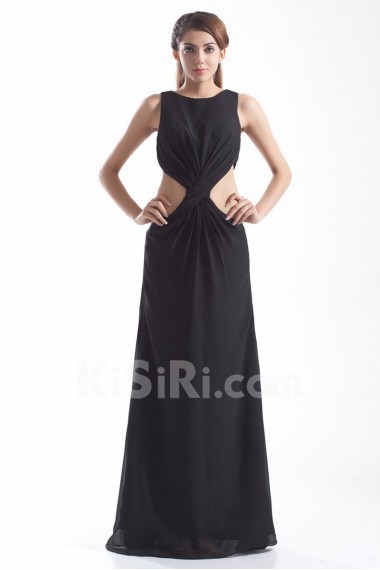 Chiffon Jewel Column Dress