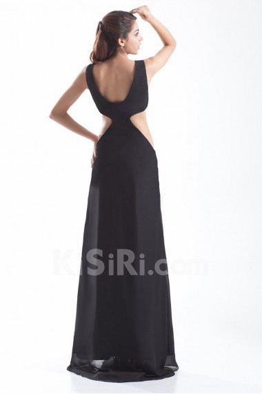 Chiffon Jewel Column Dress