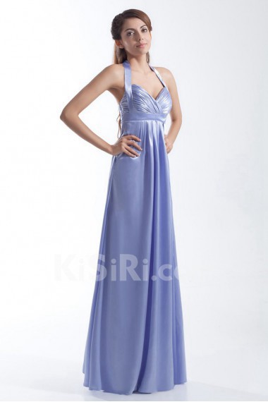 Satin Halter Empire Dress