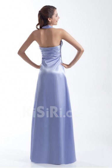 Satin Halter Empire Dress