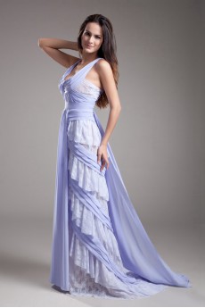 Chiffon Straps Column Dress