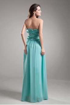 Chiffon Strapless Column Dress