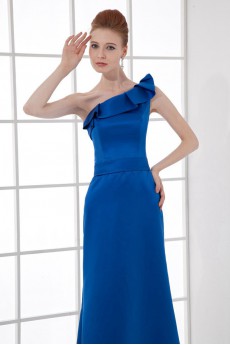 Satin Asymmetrical Sheath Dress