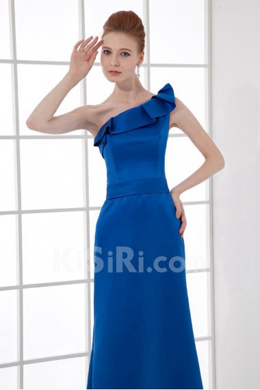 Satin Asymmetrical Sheath Dress