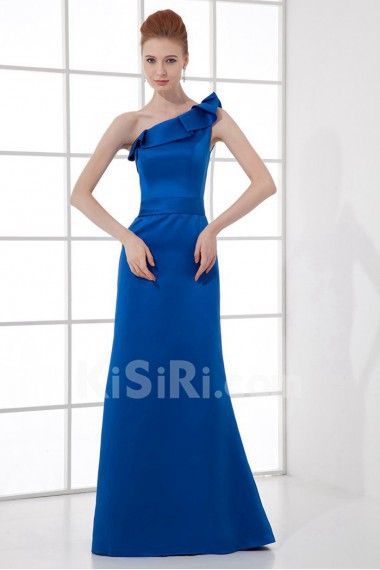 Satin Asymmetrical Sheath Dress