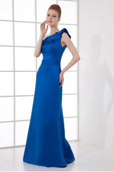 Satin Asymmetrical Sheath Dress