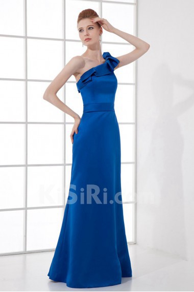 Satin Asymmetrical Sheath Dress